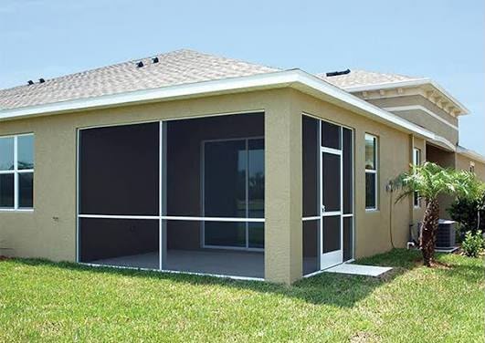 Screened lanai addition on Florida home